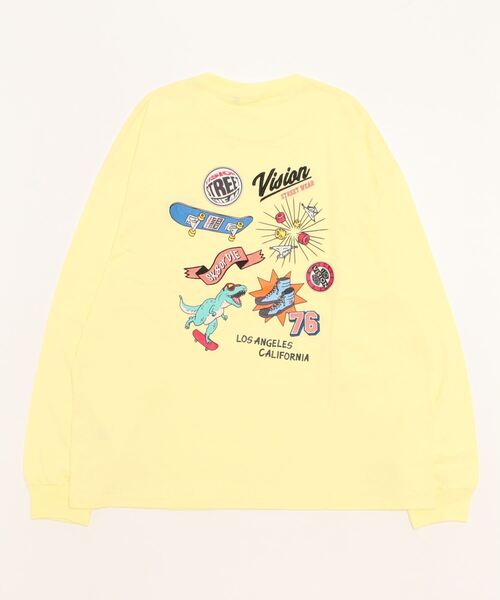 VISION STREET WEAR(ヴィジョンストリートウェア)の「VISION STREET WEAR/ヴィジョンストリートウエア ワンポイントロゴ刺繍 バックプリント ロンT メンズ レディース(Tシャツ/カットソー・メンズ・ホワイト/ブラック/パープル/ブルー/クリーム/スカイブルー・LL/M/L)」の15枚目の写真