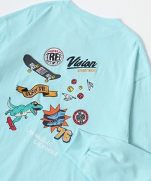VISION STREET WEAR/ヴィジョンストリートウエア ワンポイントロゴ刺繍 バックプリント ロンT メンズ レディース