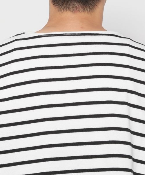 LOWRYS FARM（ローリーズファーム）の「ＵＳＡＢＩＧボーダー　124957（Tシャツ/カットソー・メンズ・ホワイト/ブラック/ブラウン・MEDIUM/LARGE）」の7枚目の写真