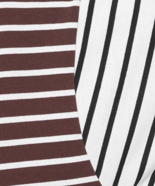 LOWRYS FARM（ローリーズファーム）の「ＵＳＡＢＩＧボーダー　124957（Tシャツ/カットソー・メンズ・ホワイト/ブラック/ブラウン・MEDIUM/LARGE）」の13枚目の写真