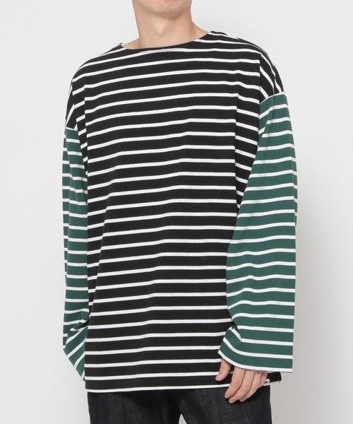 LOWRYS FARM（ローリーズファーム）の「ＵＳＡＢＩＧボーダー　124957（Tシャツ/カットソー・メンズ・ホワイト/ブラック/ブラウン・MEDIUM/LARGE）」の15枚目の写真