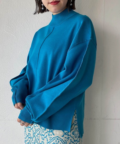 PAGEBOY（ページボーイ）の「12Gボリュームスリーブプルオーバー（Tシャツ/カットソー・レディース・ブラック/オフホワイト/オレンジ/ブルー系その他/グレイッシュベージュ/ピンク/ターコイズブルー/ダークオレンジ・FREE）」の5枚目の写真