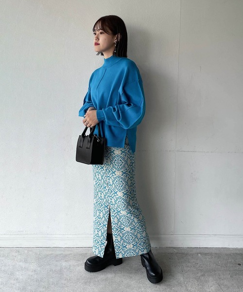 PAGEBOY（ページボーイ）の「12Gボリュームスリーブプルオーバー（Tシャツ/カットソー・レディース・ブラック/オフホワイト/オレンジ/ブルー系その他/グレイッシュベージュ/ピンク/ターコイズブルー/ダークオレンジ・FREE）」の21枚目の写真