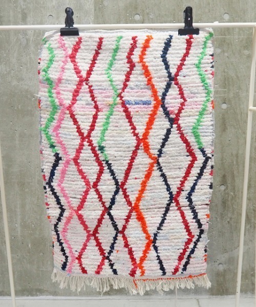 CONTROL FREAK / CTFK(コントロールフリーク)の「CONTROL FREAK(コントロールフリーク)BOUCHEROUITE(ラグ/マット・レディース・ホワイト/ブラック/レッド/オフホワイト/ピンク/イエロー/アイボリー/クリーム/マルチ/ストライプ/チェック・FREE)」の2枚目の写真