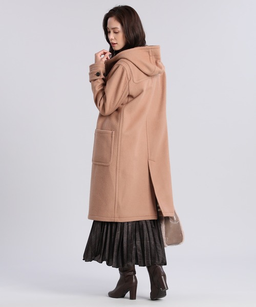 INÉD イネド　ダッフルコート　9号 INED ダッフルコート 9号大きめサイズ 濃紺 新品