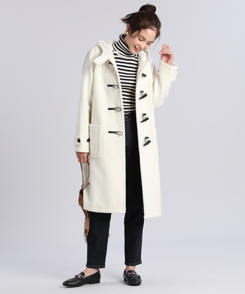 INED CLARO(イネドクラロ)の「【WEB限定】ダッフルコート 日本製 通勤(ダッフルコート・レディース・オフホワイト/ベージュ/ネイビー・7号/9号/11号)」の16枚目の写真