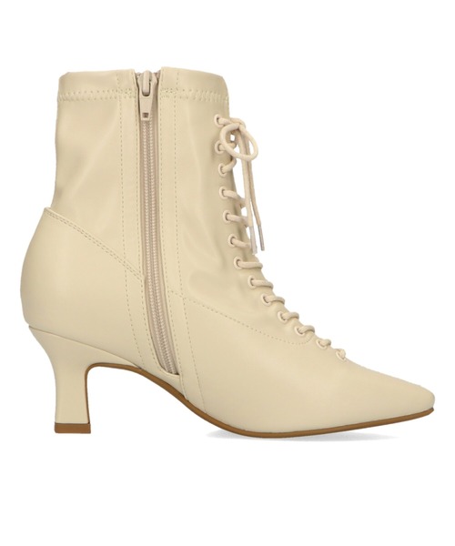 ORiental TRaffic（オリエンタルトラフィック）の「レースアップストレッチミドルブーツ 21420（ブーツ・レディース・ホワイト/ブラック/ガンメタ・LL/S/M/L/3L/SS）」の7枚目の写真