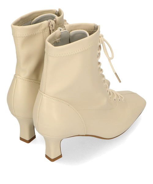 ORiental TRaffic（オリエンタルトラフィック）の「レースアップストレッチミドルブーツ 21420（ブーツ・レディース・ホワイト/ブラック/ガンメタ・LL/S/M/L/3L/SS）」の8枚目の写真