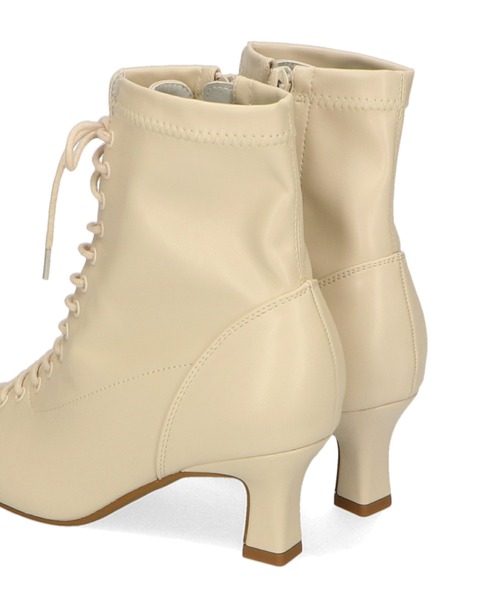 ORiental TRaffic（オリエンタルトラフィック）の「レースアップストレッチミドルブーツ 21420（ブーツ・レディース・ホワイト/ブラック/ガンメタ・LL/S/M/L/3L/SS）」の9枚目の写真