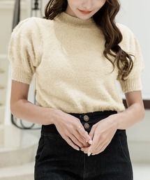 Julia Boutique | シャギータッチ半袖ニットトップス/22508(ニット/セーター)