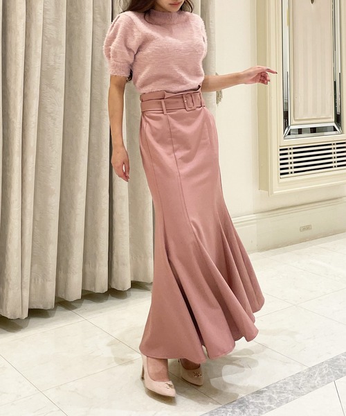 Julia Boutique（ジュリアブティック）の「シャギータッチ半袖ニットトップス/22508（ニット/セーター・レディース・オフホワイト/ブラック/グレー/ピンク・ONE）」の15枚目の写真