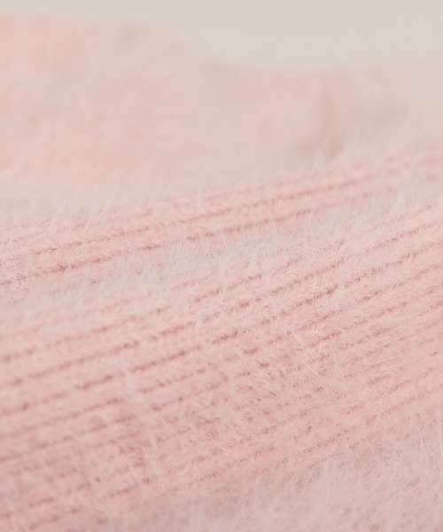 Julia Boutique（ジュリアブティック）の「シャギータッチ半袖ニットトップス/22508（ニット/セーター・レディース・オフホワイト/ブラック/グレー/ピンク・ONE）」の19枚目の写真