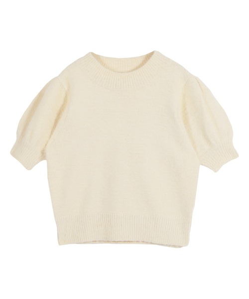 Julia Boutique（ジュリアブティック）の「シャギータッチ半袖ニットトップス/22508（ニット/セーター・レディース・オフホワイト/ブラック/グレー/ピンク・ONE）」の22枚目の写真