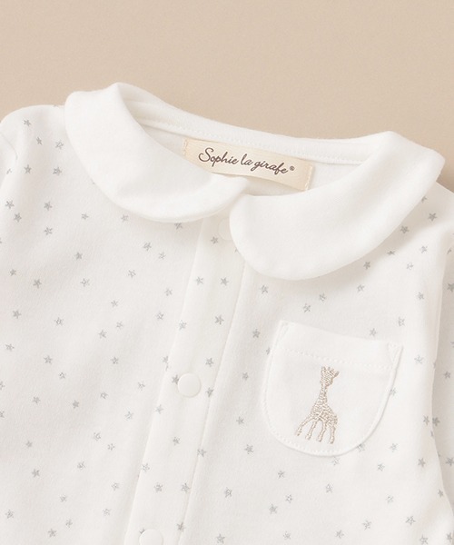 Sophie la girafe（ソフィーラジラフ）の「スターダストスムース長袖ボディスーツ【日本製】（肌着・キッズ・オフホワイト・80ｃｍ/70cm）」の4枚目の写真