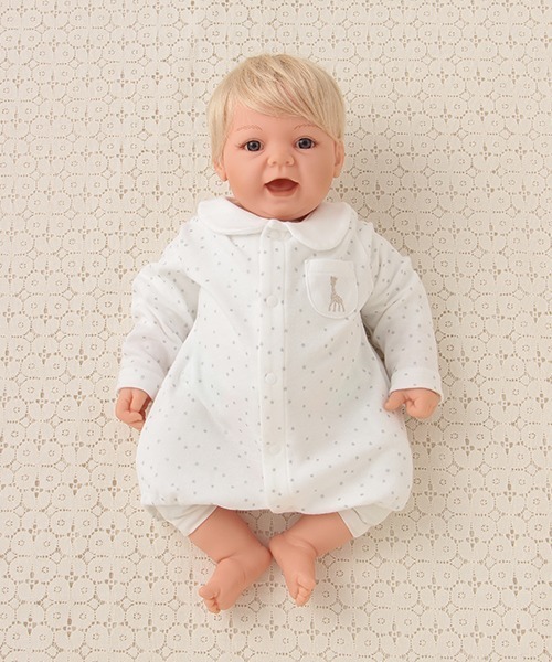 Sophie la girafe（ソフィーラジラフ）の「スターダストスムース長袖ボディスーツ【日本製】（肌着・キッズ・オフホワイト・80ｃｍ/70cm）」の9枚目の写真