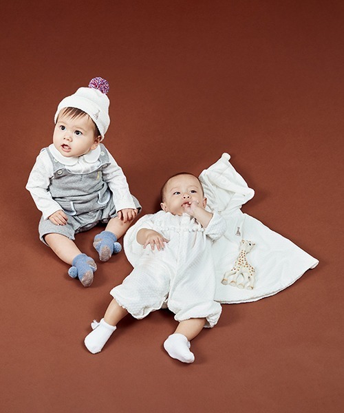 Sophie la girafe（ソフィーラジラフ）の「スターダストスムース長袖ボディスーツ【日本製】（肌着・キッズ・オフホワイト・80ｃｍ/70cm）」の10枚目の写真