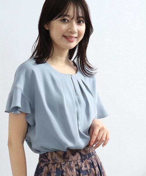 新品 リフレクト 洗える ラッフルスリーブ ブラウス Reflect（リフレクト）の「◇【洗える】ラッフルスリーブ