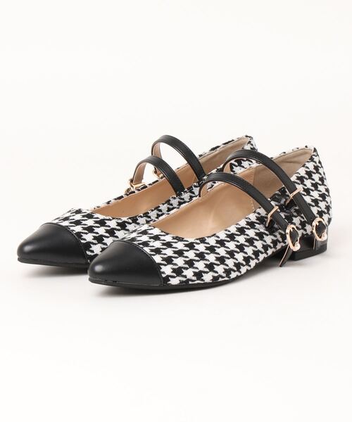 EDIT COLOGNE（エディットコロン）の「メリージェーンフラット（パンプス・レディース・ブラック/ブラック系その他/シルバー・24.0cm/23.5cm/23.0cm）」の2枚目の写真