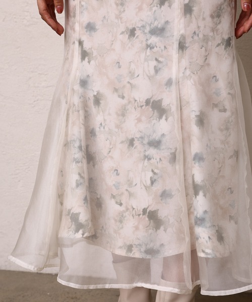 one after another NICE CLAUP（ワンアフターアナザーナイスクラップ）の「フラワープリントオーガンジースカート（スカート・レディース・アイボリー/モカ/ブラウン系その他/グリーン系その他・SMALL/MEDIUM）」の15枚目の写真