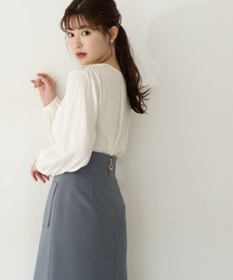 PROPORTION BODY DRESSING | パール釦スキッパーカッセンブラウス / 1212210003(シャツ/ブラウス)