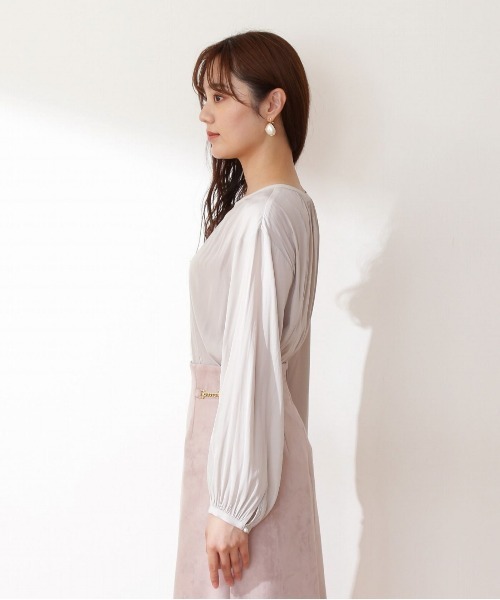 PROPORTION BODY DRESSING（プロポーションボディドレッシング）の「パール釦スキッパーカッセンブラウス / 1212210003（シャツ/ブラウス・レディース・ネイビー/グレー/ホワイト系その他・FREE）」の11枚目の写真