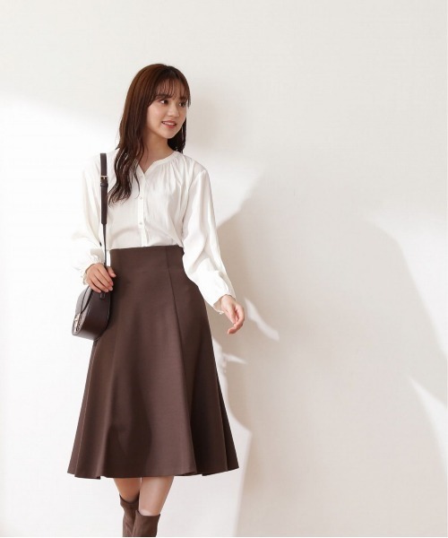 PROPORTION BODY DRESSING（プロポーションボディドレッシング）の「パール釦スキッパーカッセンブラウス / 1212210003（シャツ/ブラウス・レディース・ネイビー/グレー/ホワイト系その他・FREE）」の6枚目の写真