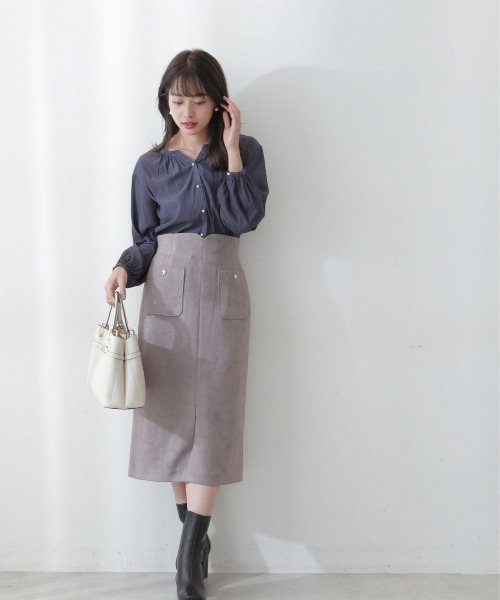 PROPORTION BODY DRESSING（プロポーションボディドレッシング）の「パール釦スキッパーカッセンブラウス / 1212210003（シャツ/ブラウス・レディース・ネイビー/グレー/ホワイト系その他・FREE）」の14枚目の写真