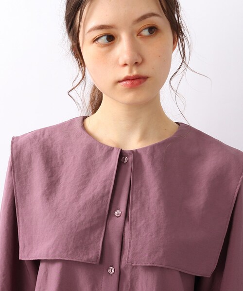 DRESKIP（ドレスキップ）の「◆大人かわいい着こなしに！ビッグ襟セ－ラカラ－ブラウス（シャツ/ブラウス・レディース・ナチュラル/ブラック/ピンク系・02/03）」の7枚目の写真