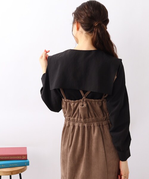 DRESKIP（ドレスキップ）の「◆大人かわいい着こなしに！ビッグ襟セ－ラカラ－ブラウス（シャツ/ブラウス・レディース・ナチュラル/ブラック/ピンク系・02/03）」の12枚目の写真