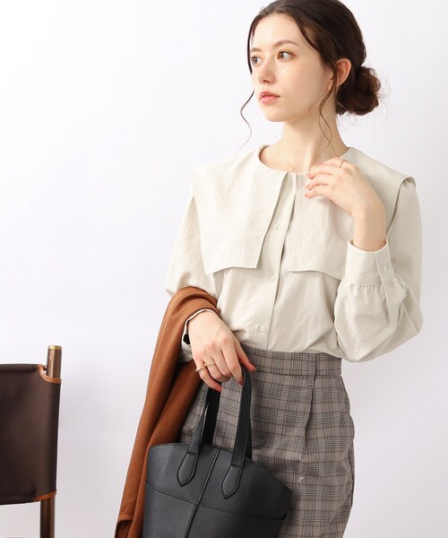 DRESKIP（ドレスキップ）の「◆大人かわいい着こなしに！ビッグ襟セ－ラカラ－ブラウス（シャツ/ブラウス・レディース・ナチュラル/ブラック/ピンク系・02/03）」の17枚目の写真