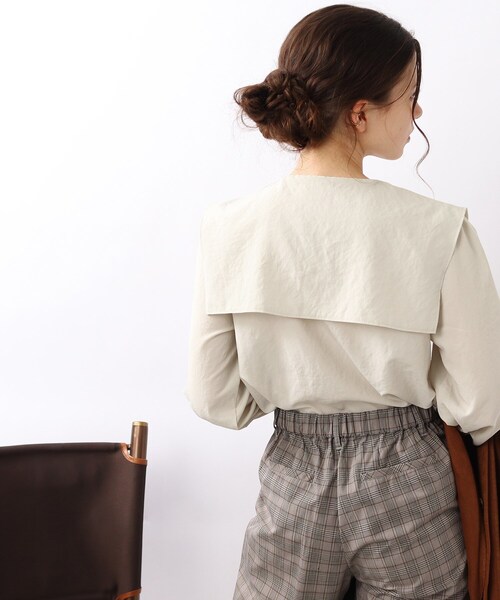 DRESKIP（ドレスキップ）の「◆大人かわいい着こなしに！ビッグ襟セ－ラカラ－ブラウス（シャツ/ブラウス・レディース・ナチュラル/ブラック/ピンク系・02/03）」の19枚目の写真