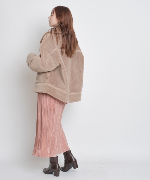 【美品♡】mystrada マイストラーダ　ボリュームボアライダースジャケット Mystrada - Mystrada ボリュームボアライダースジャケット 36 白の通販