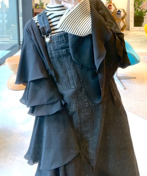 Alley by w closet(アリーバイダブルクローゼット)の「【前後2WAY/Alley】フリフリフラメンコブラウス(シャツ/ブラウス・レディース・ブラック/オフホワイト・FREE)」の21枚目の写真