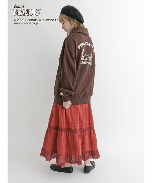 SWEATS COLLECTIVE COFFEE 上M 下XS Samansa Mos2（サマンサ モスモス）の「【KELTY】PEANUTSハーフジップ