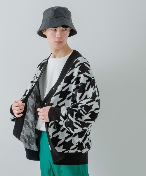 improves(インプローブス)の「【improves】千鳥格子柄 ニット カーディガン(カーディガン/ボレロ・メンズ・ブラウン/グリーン/ブラック/ラベンダー/ブルー/グレー・LARGE/MEDIUM)」の12枚目の写真