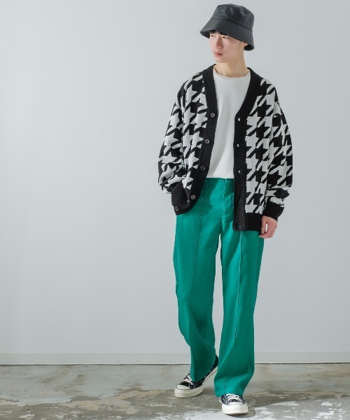 improves(インプローブス)の「【improves】千鳥格子柄 ニット カーディガン(カーディガン/ボレロ・メンズ・ブラウン/グリーン/ブラック/ラベンダー/ブルー/グレー・LARGE/MEDIUM)」の14枚目の写真