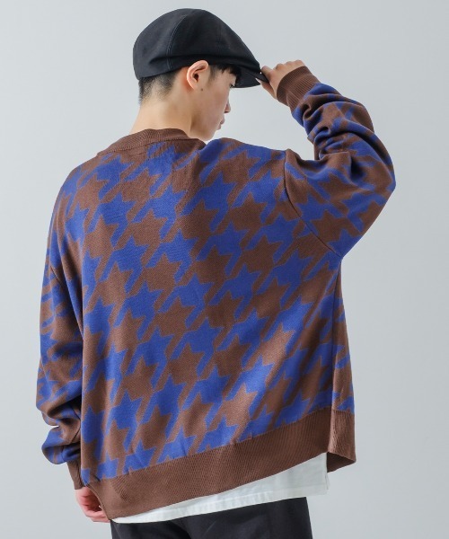 improves(インプローブス)の「【improves】千鳥格子柄 ニット カーディガン(カーディガン/ボレロ・メンズ・ブラウン/グリーン/ブラック/ラベンダー/ブルー/グレー・LARGE/MEDIUM)」の20枚目の写真