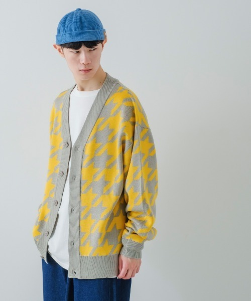 improves(インプローブス)の「【improves】千鳥格子柄 ニット カーディガン(カーディガン/ボレロ・メンズ・ブラウン/グリーン/ブラック/ラベンダー/ブルー/グレー・LARGE/MEDIUM)」の16枚目の写真