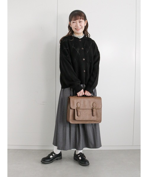 ehka sopo（エヘカソポ）の「襟付透かし編みカーディガン（カーディガン/ボレロ・レディース・グリーン/レッド/キナリ/ブラック・ﾌﾘ-）」の19枚目の写真