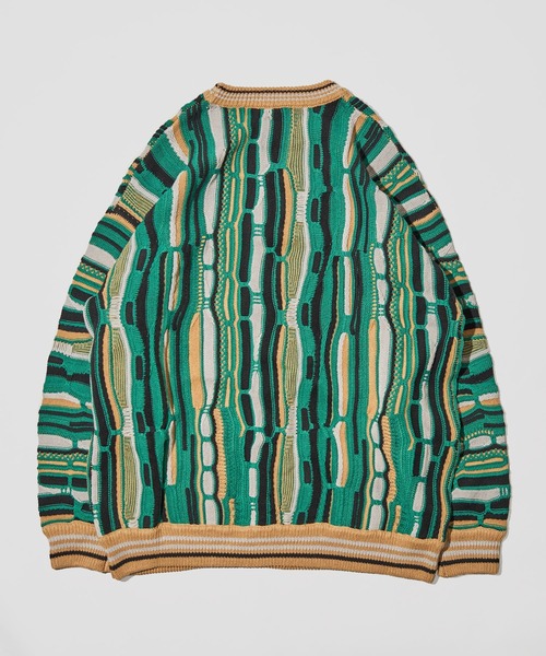 ADPOSION（アドポーション）の「3Dジャガードニット（ニット/セーター・メンズ・ブラック/ネイビー/グリーン・MEDIUM/LARGE）」の7枚目の写真