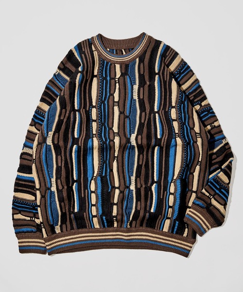 ADPOSION（アドポーション）の「3Dジャガードニット（ニット/セーター・メンズ・ブラック/ネイビー/グリーン・MEDIUM/LARGE）」の22枚目の写真