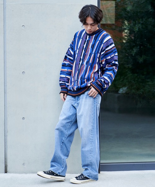 ADPOSION（アドポーション）の「3Dジャガードニット（ニット/セーター・メンズ・ブラック/ネイビー/グリーン・MEDIUM/LARGE）」の16枚目の写真