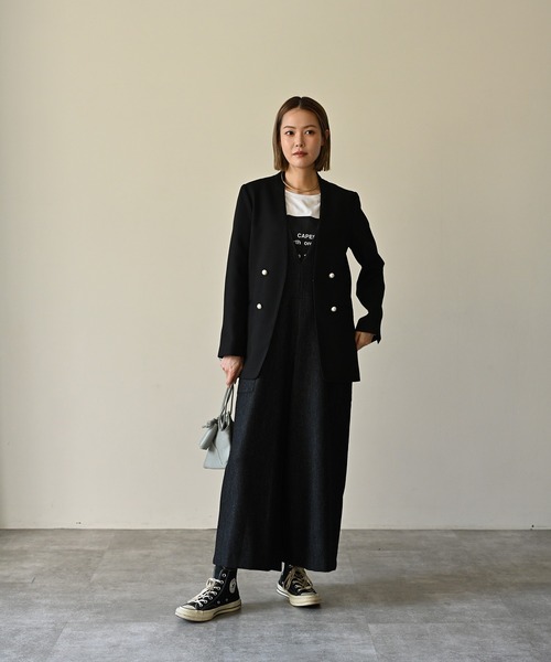 HERENCIA（ヘレンチア）の「ノーカラー パールボタン ジャケット（ノー