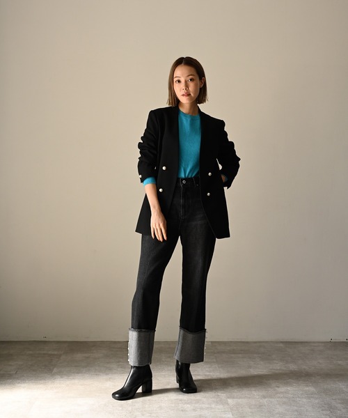 HERENCIA（ヘレンチア）の「ノーカラー パールボタン ジャケット（ノー