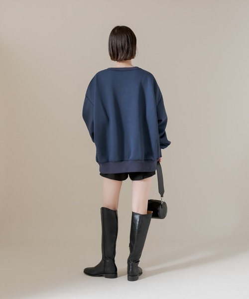 mline（エムライン）の「[mline] ボリュームスウェット（スウェット・レディース・ネイビー/グレー・FREE）」の17枚目の写真