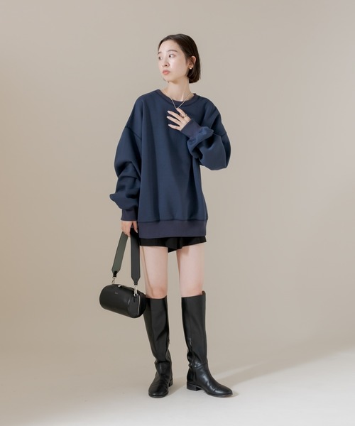 mline（エムライン）の「[mline] ボリュームスウェット（スウェット・レディース・ネイビー/グレー・FREE）」の3枚目の写真