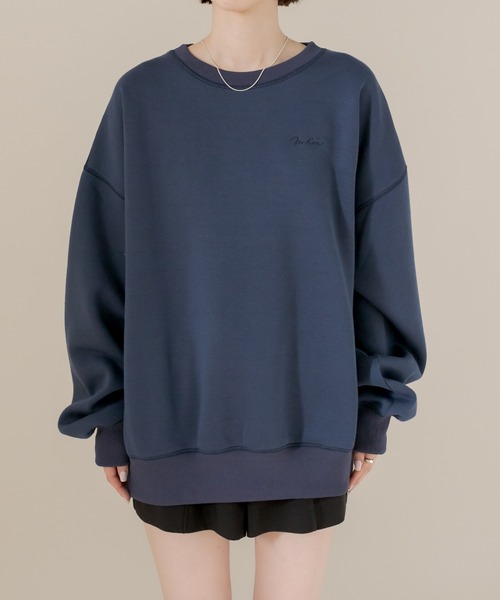 mline（エムライン）の「[mline] ボリュームスウェット（スウェット・レディース・ネイビー/グレー・FREE）」の5枚目の写真