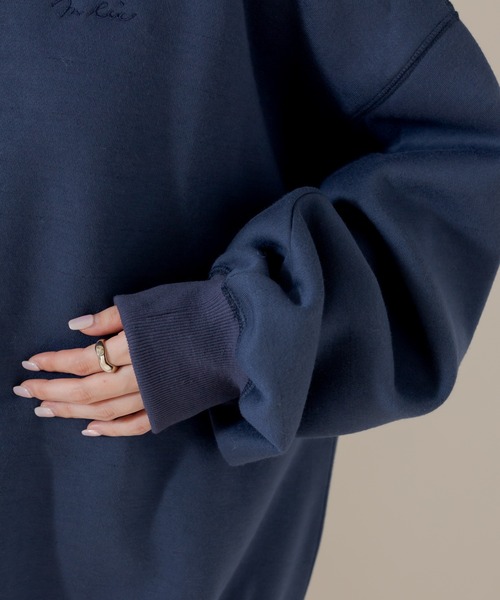 mline（エムライン）の「[mline] ボリュームスウェット（スウェット・レディース・ネイビー/グレー・FREE）」の9枚目の写真