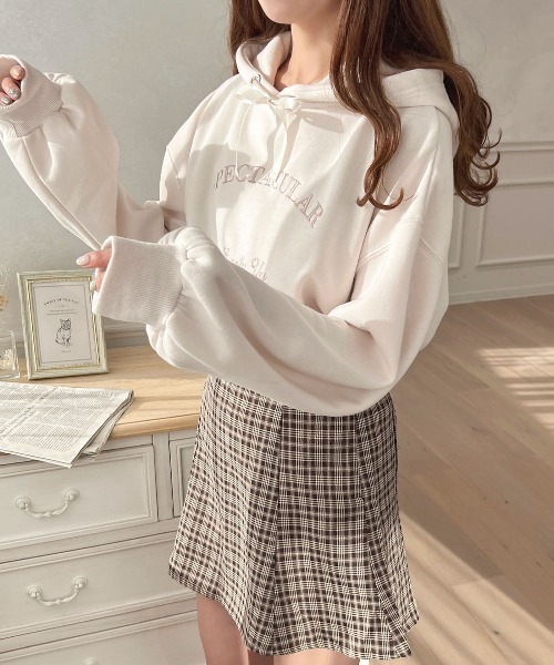 apres jour(アプレジュール)の「サテンリボンロゴパーカー【ZOZOTOWN限定アイテム】(パーカー・レディース・ネイビー/スモークピンク/ライトピンク/アイボリー・フリー/X-LARGE)」の8枚目の写真