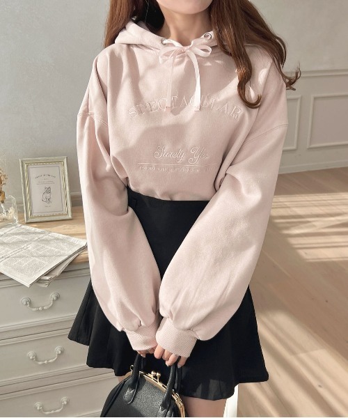 apres jour(アプレジュール)の「サテンリボンロゴパーカー【ZOZOTOWN限定アイテム】(パーカー・レディース・ネイビー/スモークピンク/ライトピンク/アイボリー・フリー/X-LARGE)」の20枚目の写真